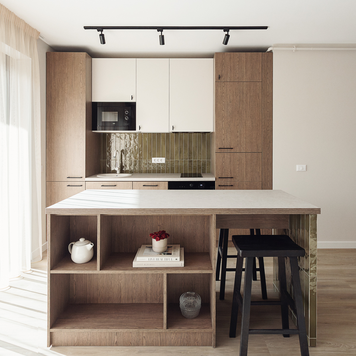 Kitchen front view interior design