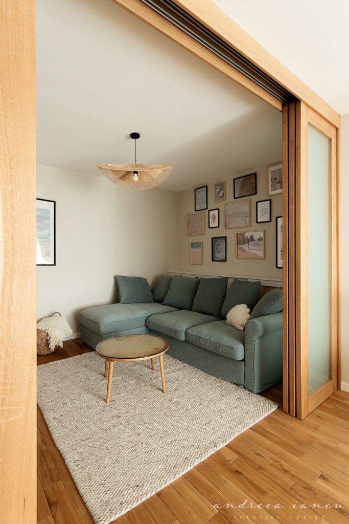 Summer seaside apartment, living room view.