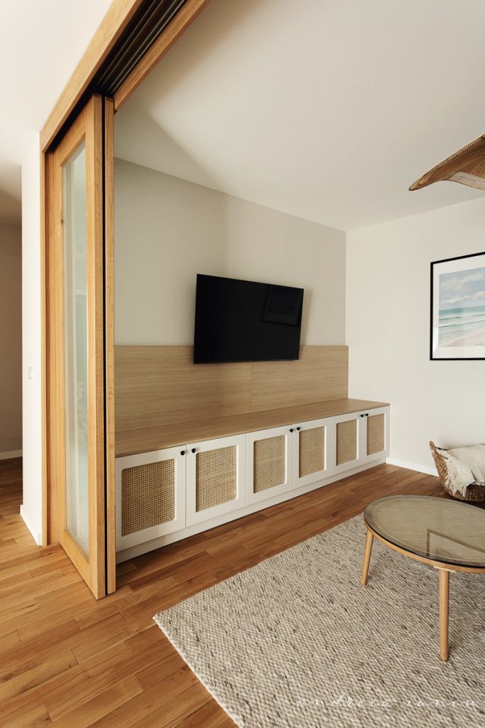 Summer seaside apartment, living room view.