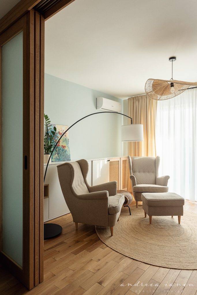 Summer seaside apartment, living room view.