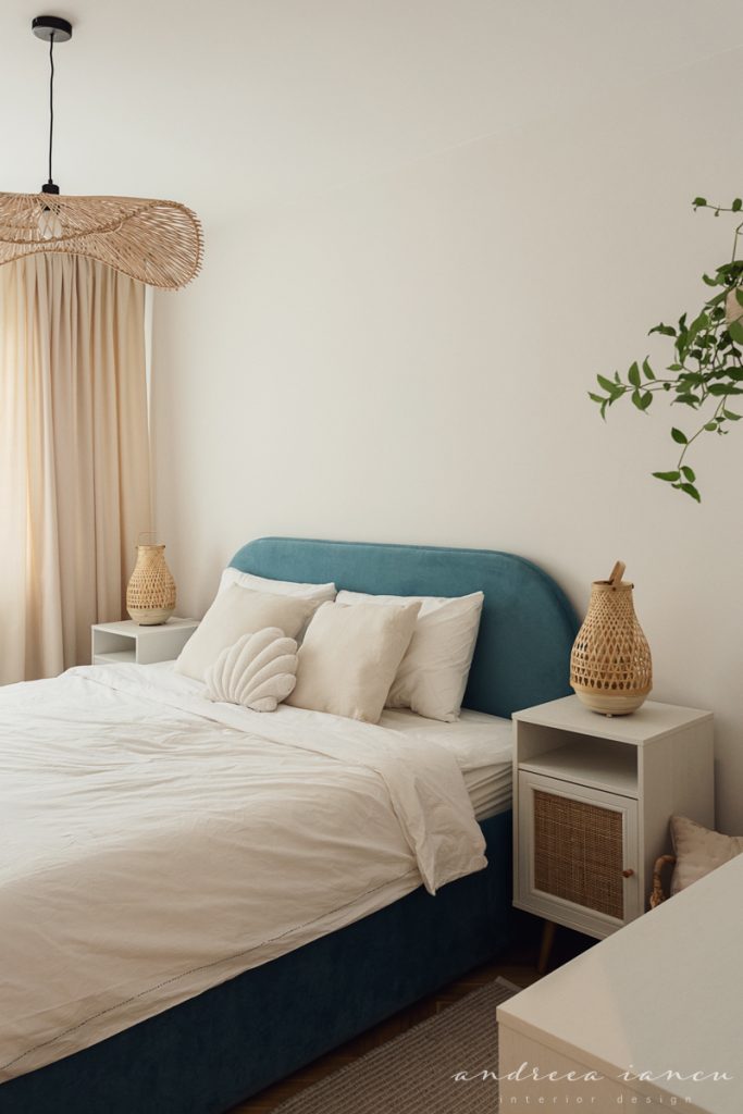 Summer seaside apartment, bedroom view.