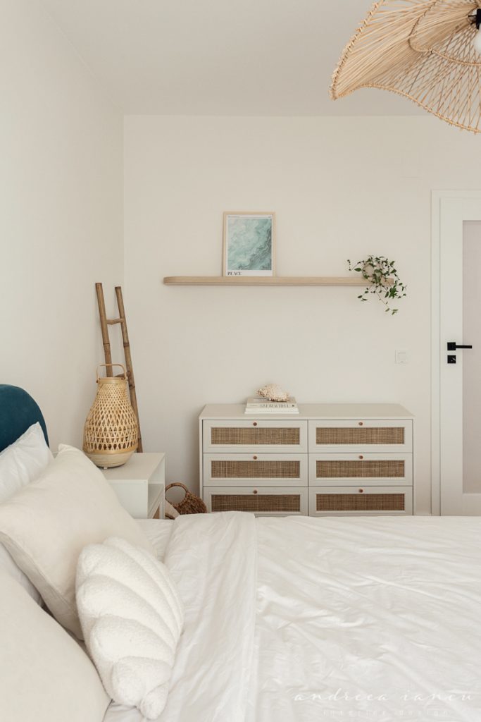 Summer seaside apartment, bedroom view.